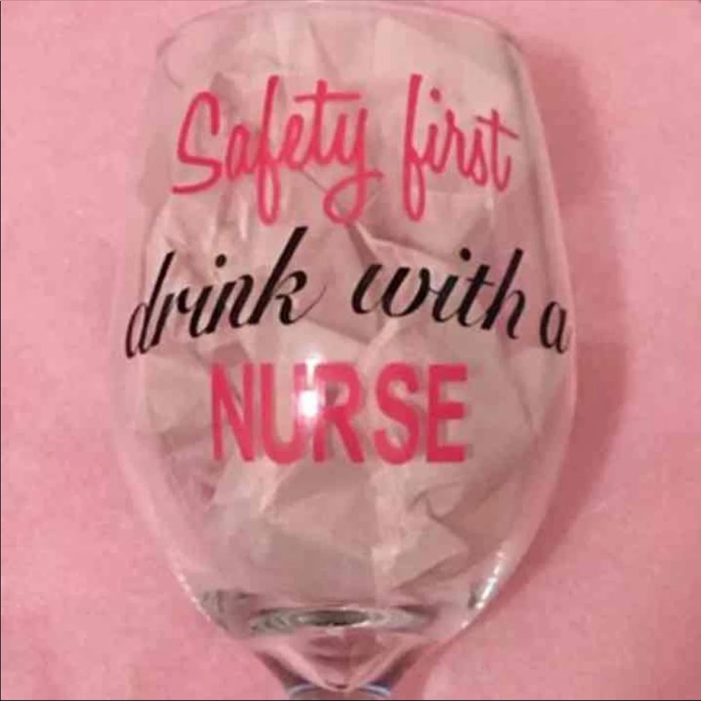 Stemless wine glass
